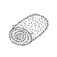 Doodle fur plaid vector sketch