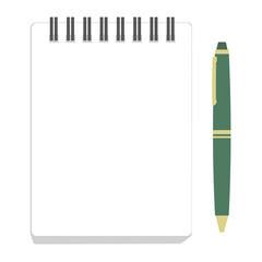 メモ帳とボールペンのフレーム素材