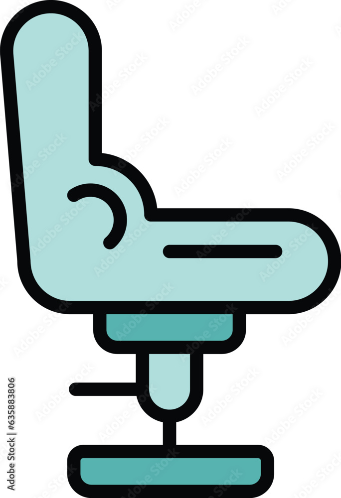 Canvas Prints salon chair icon outline vector. hair barber. man fashion color flat - Canvas Prints