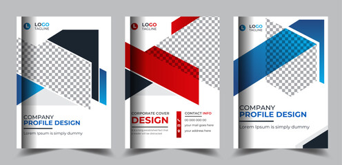 Company brochure template, Annual report, book cover corporate geometric brochure design template, A4 size.