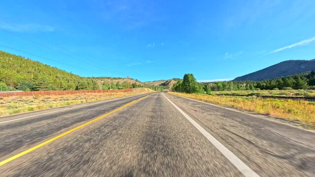 Hyperlapse driving tour Colorado San Isabel National Forest 4k