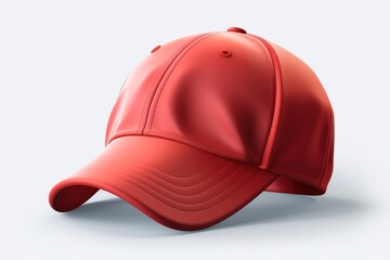 Fototapeta premium Red cap isolated on white background.