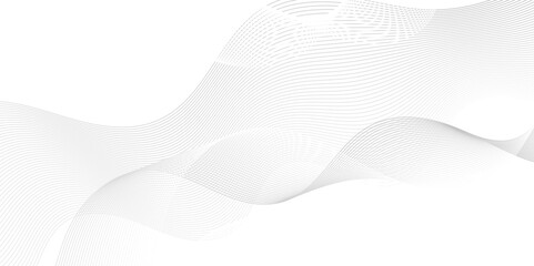 Abstract white blend wave lines and technology background. Modern white flowing wave lines and glowing moving lines. Futuristic technology and sound wave lines background.