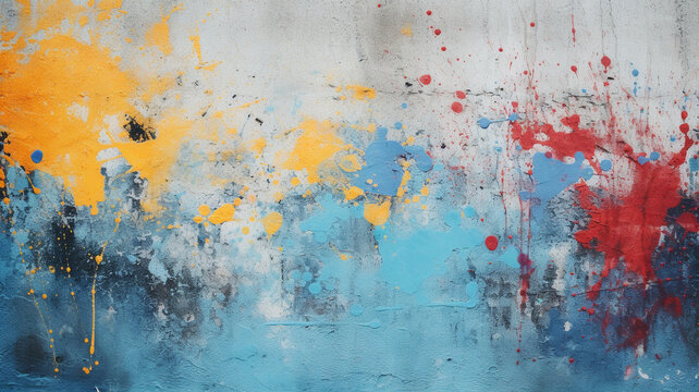 Fototapeta Spray painting concrete wall background. Generative AI