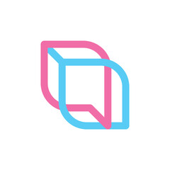 Chat Bubble Modern Logo Icon Design Vector Template