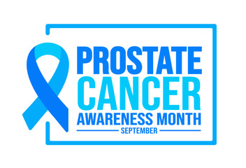 September is Prostate Cancer Awareness Month background template. Holiday concept. background, banner, placard, card, and poster design template with text inscription and standard color. vector