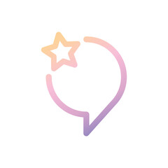 Star Chat Bubble Logo Icon Design Vector Template