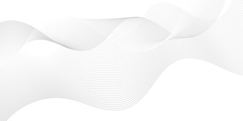 Abstract white blend wave lines and technology background. Modern white flowing wave lines and glowing moving lines. Futuristic technology and sound wave lines background.