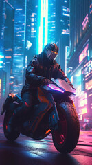 cyberpunk motorcycle, futuristic motorcycle, red. Bold design.