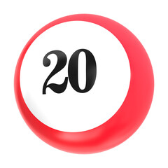 red sphere 3D  glossy and shiny 3d ball icon.