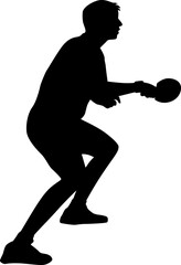 table tennis player silhouette