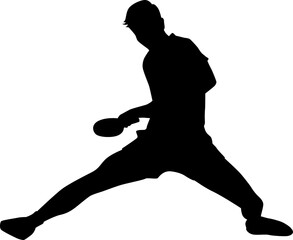 table tennis player silhouette