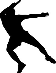 table tennis player silhouette