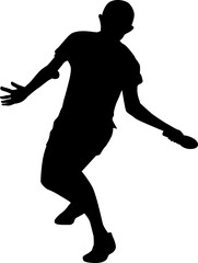 table tennis player silhouette