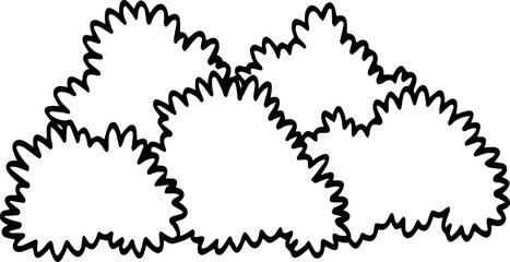 hand drawn bush illustration.