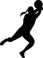 volleyball player silhouette
