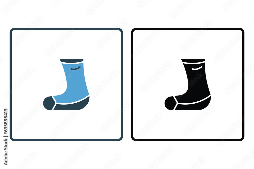 Poster socks icon. icon related to clothes. solid icon style. simple vector design editable