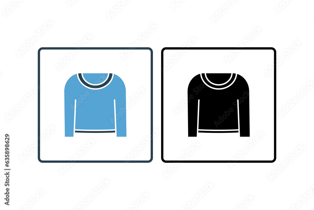 Poster sweater icon. icon related to clothes. solid icon style. simple vector design editable