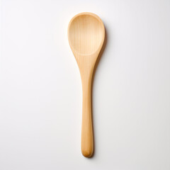 Wooden spoon or oar or paddle isolated on white background. .
