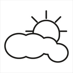 sunny vector icon line template