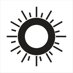 sunny vector icon line template