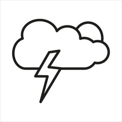 storm vector icon template line