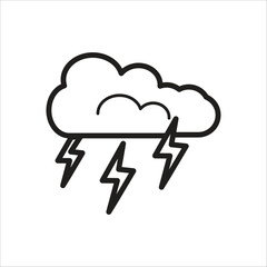 storm vector icon template line
