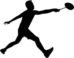 badminton player silhouette