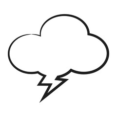 Speech  bubble  icon. Flat  design. Isolated white background