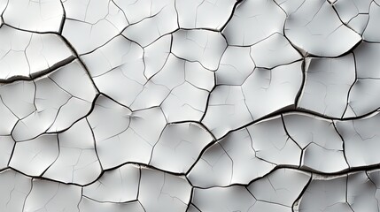  a close up of a cracked surface with a white background.  generative ai