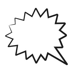 Speech  bubble  icon. Flat  design. Isolated white background