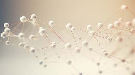  a close up of a bunch of white balls on a string.  generative ai