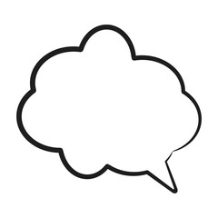 Speech  bubble  icon. Flat  design. Isolated white background