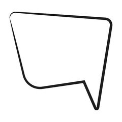 Speech  bubble  icon. Flat  design. Isolated white background