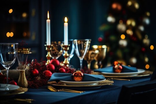 Christmas Dinner Table Decoration