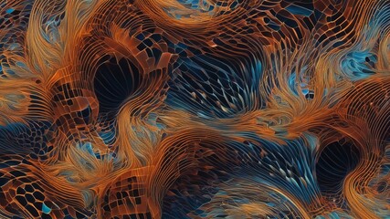 Abstract art concept of genetic mutations, emergence of new code variations