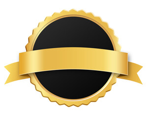 Gold Seal Badge with Gold Ribbon