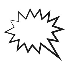 Speech  bubble  icon. Flat  design. Isolated white background