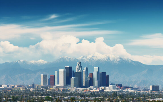 city skyline, Los Angeles