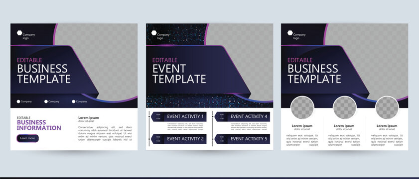 digital technology tech business abstract template for Instagram social media post flyer brochure coupon ad with text and copy space layout. vector graphic background