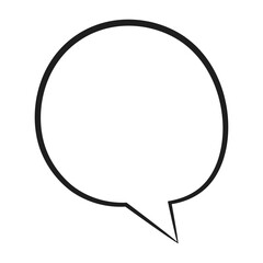 Speech  bubble  icon. Flat  design. Isolated white background