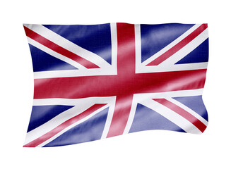 Flag of United Kingdom blowing in the wind 