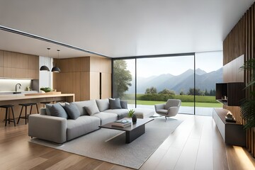 beautiful home interior generative by AI technology