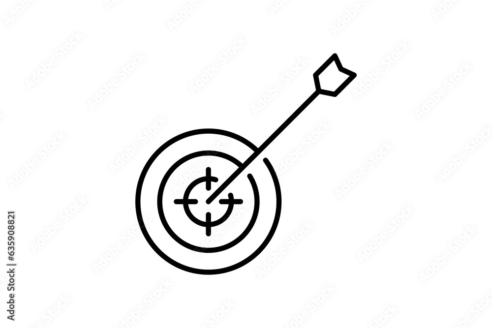 Poster target icon. icon related to assessment. line icon style. simple vector design editable