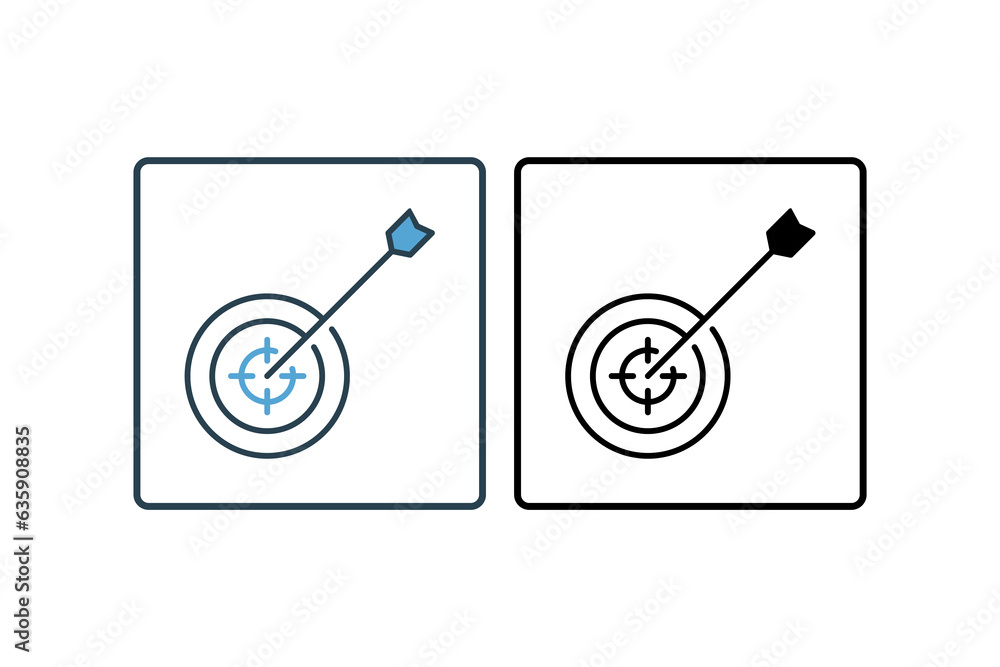 Poster target icon. icon related to assessment. solid icon style. simple vector design editable