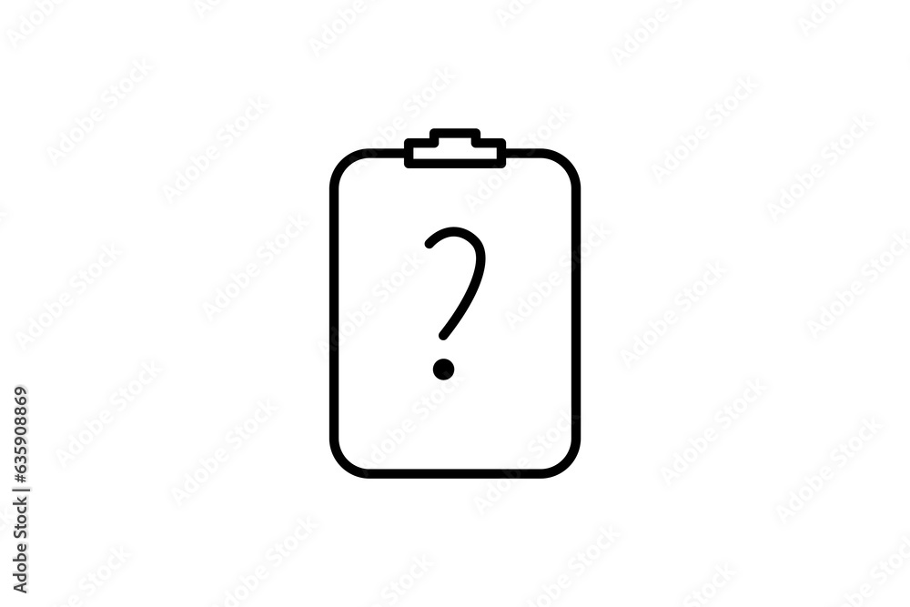Aufkleber question mark icon. icon related to assessment. line icon style. simple vector design editable