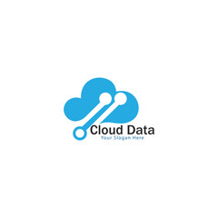 Obraz premium Cloud Metric Logo Design Template
