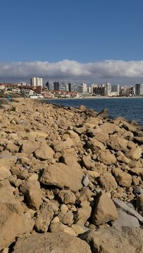 Panoramic view of skyscrapers and beach Mirador del pez espada in the Spanish province of Alicante