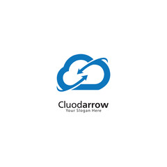 Cloud Logo template. Technology logo template. Business and Consulting logo template. Grow, arrow, growth bar.