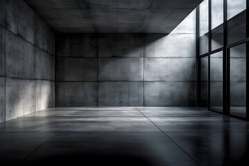 Large empty room natural light